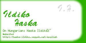 ildiko haska business card